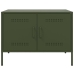 Mueble de TV de acero verde oliva 68x39x50,5 cm