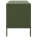 Mueble de TV de acero verde oliva 68x39x50,5 cm