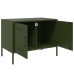 Mueble de TV de acero verde oliva 68x39x50,5 cm