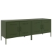 Muebles de TV 2 piezas acero verde oliva 68x39x50,5 cm