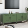 Muebles de TV 2 piezas acero verde oliva 68x39x50,5 cm