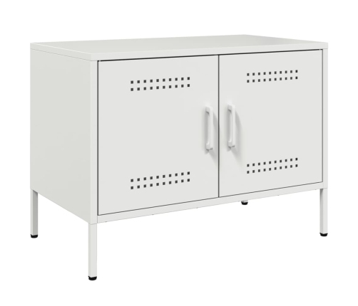 Mueble de TV de acero blanco 68x39x50,5 cm