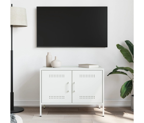 Mueble de TV de acero blanco 68x39x50,5 cm