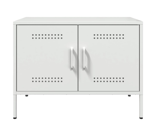 Mueble de TV de acero blanco 68x39x50,5 cm