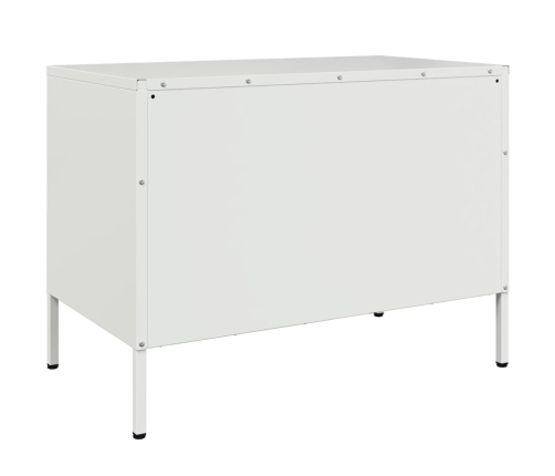 Mueble de TV de acero blanco 68x39x50,5 cm