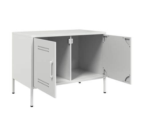 Mueble de TV de acero blanco 68x39x50,5 cm