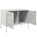 Mueble de TV de acero blanco 68x39x50,5 cm