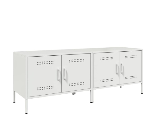 Muebles de TV 2 piezas acero blanco 68x39x50,5 cm