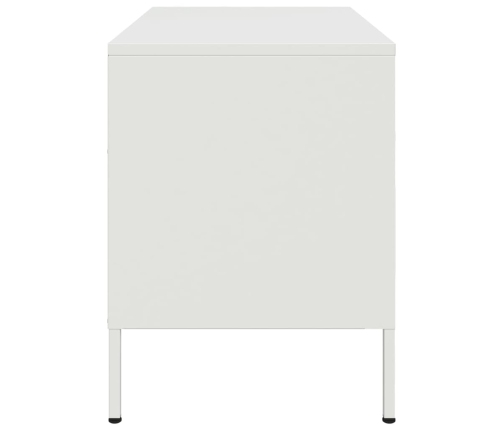 Muebles de TV 2 piezas acero blanco 68x39x50,5 cm