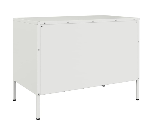 Muebles de TV 2 piezas acero blanco 68x39x50,5 cm