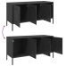 vidaXL Mueble para TV de acero negro 100,5x39x50,5 cm