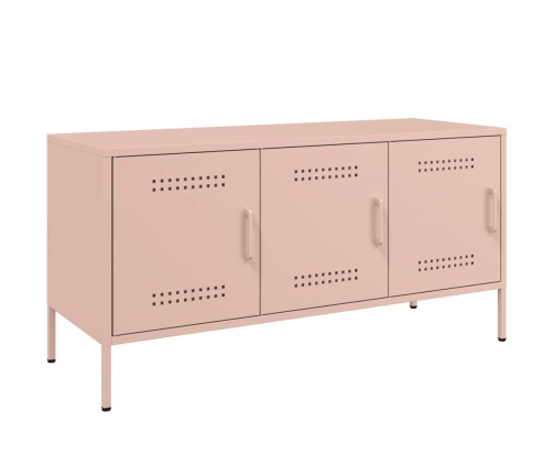 Mueble de TV de acero rosa 100,5x39x50,5 cm