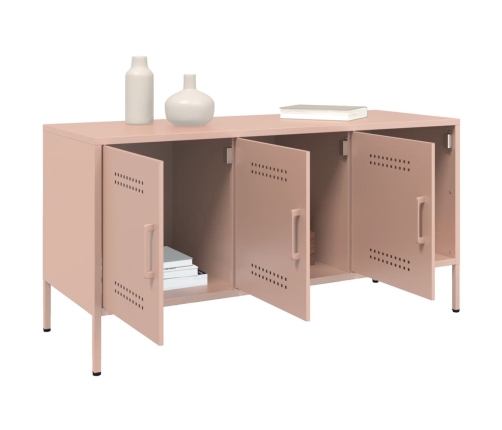 Mueble de TV de acero rosa 100,5x39x50,5 cm