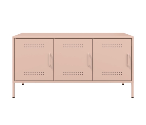 Mueble de TV de acero rosa 100,5x39x50,5 cm