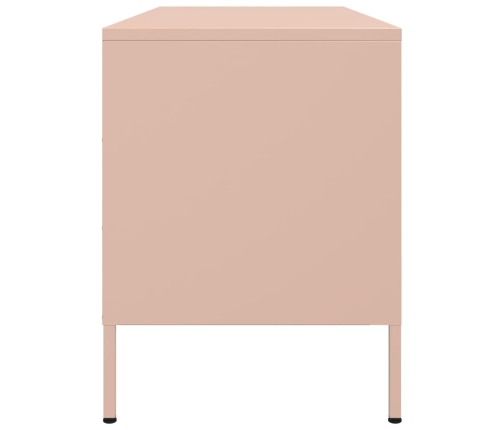 Mueble de TV de acero rosa 100,5x39x50,5 cm