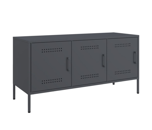 Mueble de TV de acero gris antracita 100,5x39x50,5 cm