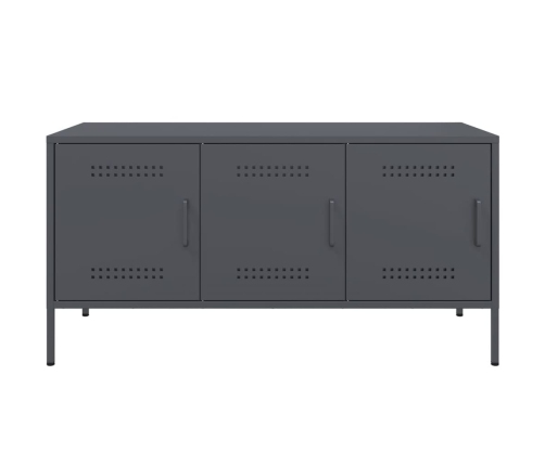 Mueble de TV de acero gris antracita 100,5x39x50,5 cm