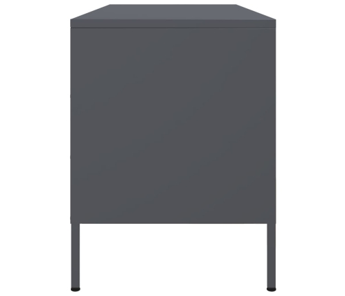 Mueble de TV de acero gris antracita 100,5x39x50,5 cm