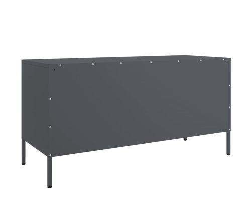 Mueble de TV de acero gris antracita 100,5x39x50,5 cm