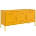 Mueble de TV de acero amarillo mostaza 100,5x39x50,5 cm