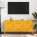 Mueble de TV de acero amarillo mostaza 100,5x39x50,5 cm