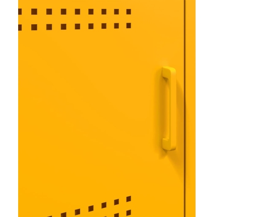 Mueble de TV de acero amarillo mostaza 100,5x39x50,5 cm