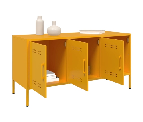 Mueble de TV de acero amarillo mostaza 100,5x39x50,5 cm