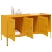 Mueble de TV de acero amarillo mostaza 100,5x39x50,5 cm