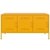 Mueble de TV de acero amarillo mostaza 100,5x39x50,5 cm