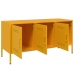 Mueble de TV de acero amarillo mostaza 100,5x39x50,5 cm