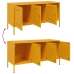 Mueble de TV de acero amarillo mostaza 100,5x39x50,5 cm