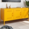 Mueble de TV de acero amarillo mostaza 100,5x39x50,5 cm