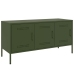 Mueble de TV de acero verde oliva 100,5x39x50,5 cm