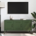 Mueble de TV de acero verde oliva 100,5x39x50,5 cm