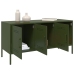 Mueble de TV de acero verde oliva 100,5x39x50,5 cm