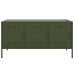 Mueble de TV de acero verde oliva 100,5x39x50,5 cm