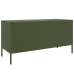 Mueble de TV de acero verde oliva 100,5x39x50,5 cm