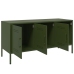 Mueble de TV de acero verde oliva 100,5x39x50,5 cm