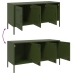 Mueble de TV de acero verde oliva 100,5x39x50,5 cm