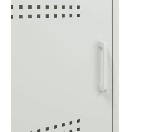 Mueble de TV de acero blanco 100,5x39x50,5 cm