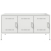 Mueble de TV de acero blanco 100,5x39x50,5 cm