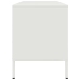 Mueble de TV de acero blanco 100,5x39x50,5 cm