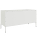 Mueble de TV de acero blanco 100,5x39x50,5 cm