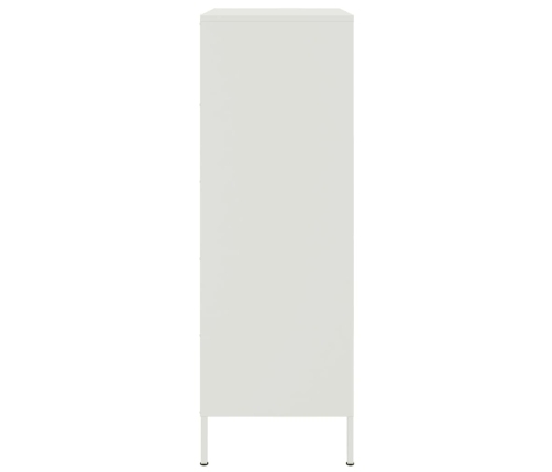 Aparador de acero blanco 68x39x113 cm