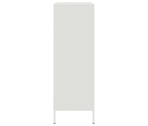 Aparador de acero blanco 68x39x113 cm