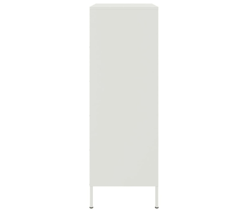 Aparador de acero blanco 68x39x113 cm