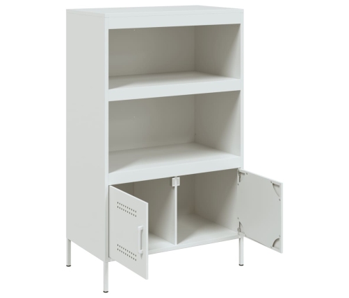 Aparador de acero blanco 68x39x113 cm