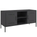 Mueble para TV de acero negro 100,5x39x50,5 cm