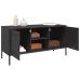 Mueble para TV de acero negro 100,5x39x50,5 cm