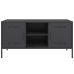 Mueble para TV de acero negro 100,5x39x50,5 cm